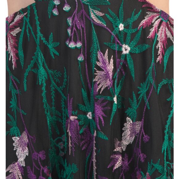 MARCHESA Keyhole Back Floral Gown - Picture 3 of 3